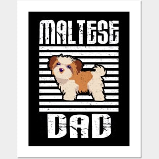 Maltese Dad Proud Dogs Posters and Art